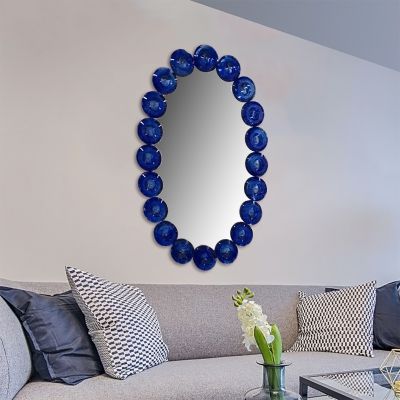 Oceano Blu - Venetian oval mirror