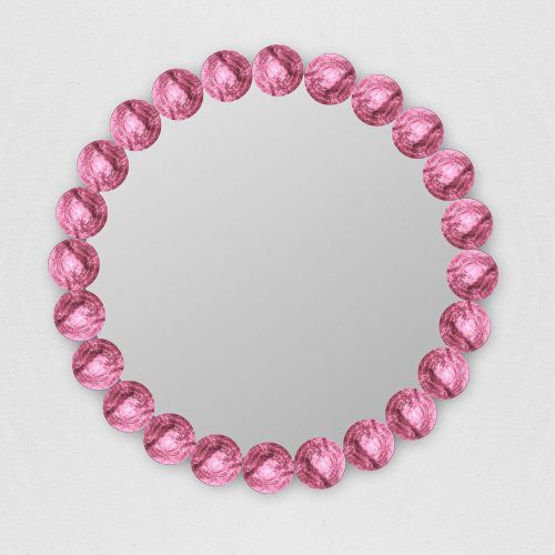 Europa - Round Venetian mirror Pink